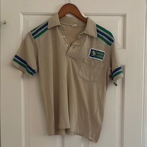Vintage Lawn Service Polo - Spring Green Patch